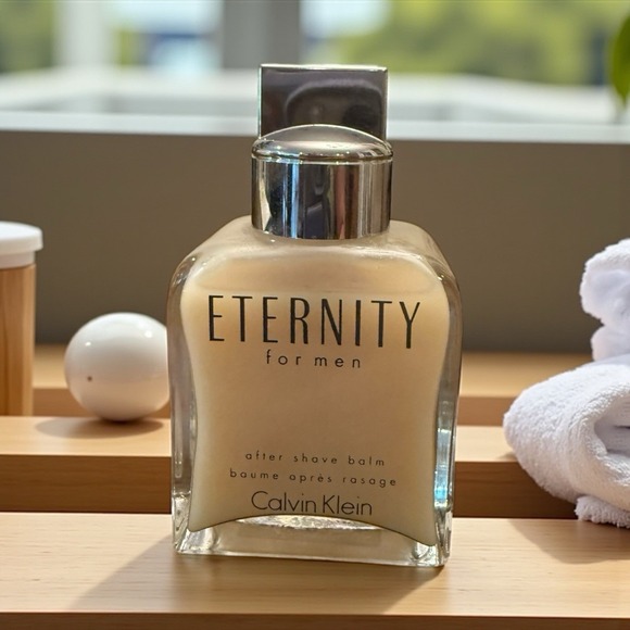Calvin Klein ETERNITY FOR MEN After Shave Balm 3.4 Oz Rare Glass Bottle. - Picture 1 of 3